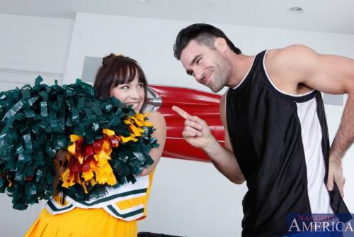 Brunette Cheerleader Mindy Lynn Gets Heavily Hammered By Her Coach And Fed With His Cum on pornstar6.com