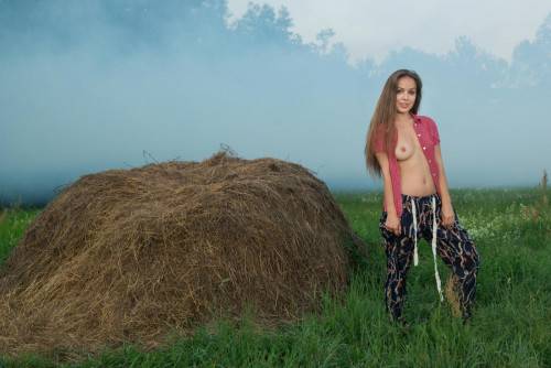 Teen Sweetie Arina G Gets Rid Of Her Clothes In The Field And Poses Nude For Us on pornstar6.com
