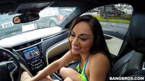 Hot Latin Beauty Valentina Vixen Gets Into The Car And Sucks The Huge Long Stick on pornstar6.com