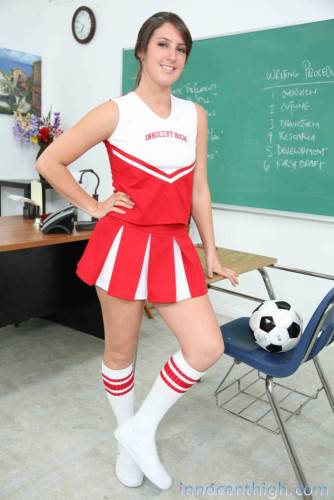 Slutty Cheerleader Bailey Lane In Red And White Uniform Gets Fucked In The Classroom on pornstar6.com