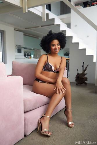 Selva Lapiedra Adorable Black Babe Undresses Playfully - Brazil on pornstar6.com